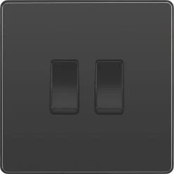 British General Evolve 20 A 16AX 2-Gang 2-Way Light Switch Black With Black Inserts 11 British General Evolve 20 A 16AX 2-Gang 2-Way Light Switch Black With Black Inserts -British General Shop 301PY A2