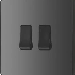 British General Evolve 20 A 16AX 2-Gang 2-Way Light Switch Black With Black Inserts 12 British General Evolve 20 A 16AX 2-Gang 2-Way Light Switch Black With Black Inserts -British General Shop 301PY A3