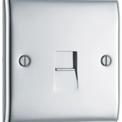 British General Nexus Metal Master Telephone Socket Polished Chrome -British General Shop 304FT A2