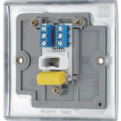 British General Nexus Metal Master Telephone Socket Polished Chrome -British General Shop 304FT A3