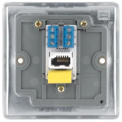 British General Nexus Metal Master Telephone Socket Polished Chrome -British General Shop 304FT A4