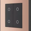 British General Evolve 2-Gang 2-Way LED Double Secondary Touch Trailing Edge Dimmer Switch Copper With Black Inserts 1 British General Evolve 2-Gang 2-Way LED Double Secondary Touch Trailing Edge Dimmer Switch Copper With Black Inserts -British General Shop 307PY P