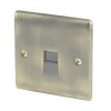 British General Nexus Metal Master Telephone Socket Antique Brass -British General Shop 30956 P