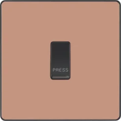 British General Evolve 10A 1-Gang 1-Way Bell Push Switch Copper With Black Inserts 11 British General Evolve 10A 1-Gang 1-Way Bell Push Switch Copper With Black Inserts -British General Shop 311PY A2