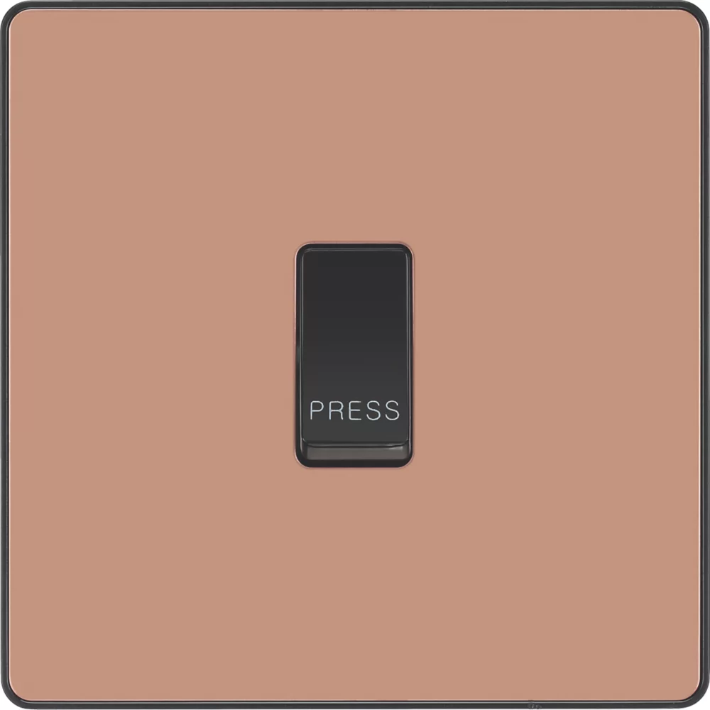 British General Evolve 10A 1-Gang 1-Way Bell Push Switch Copper With Black Inserts 5 British General Evolve 10A 1-Gang 1-Way Bell Push Switch Copper With Black Inserts - Image 3