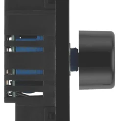 British General Evolve 1-Gang 2-Way LED Trailing Edge Single Push Dimmer Switch With Rotary Control Satin Brass With Black Inserts -British General Shop 312PY A6