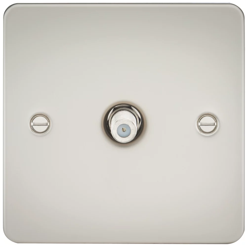 Knightsbridge FP0150PL 1-Gang F-Type Satellite Socket Pearl 3 Knightsbridge FP0150PL 1-Gang F-Type Satellite Socket Pearl