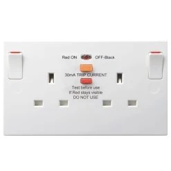 British General 900 Series 13A 2-Gang SP Switched Passive RCD Socket White 7 British General 900 Series 13A 2-Gang SP Switched Passive RCD Socket White -British General Shop 3133J A1