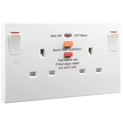 British General 900 Series 13A 2-Gang SP Switched Passive RCD Socket White 8 British General 900 Series 13A 2-Gang SP Switched Passive RCD Socket White -British General Shop 3133J A2