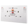 British General 900 Series 13A 2-Gang SP Switched Passive RCD Socket White