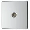 LAP 1-Gang Coaxial TV Socket Polished Chrome -British General Shop 314KJ P