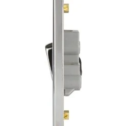 Schneider Electric Lisse Deco 50A 2-Gang DP Cooker Switch Polished Chrome With LED With White Inserts -British General Shop 316FF A2