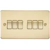 Knightsbridge FP4200BB 10AX 6-Gang 2-Way Light Switch Brushed Brass 1 Knightsbridge FP4200BB 10AX 6-Gang 2-Way Light Switch Brushed Brass -British General Shop 316TY P