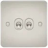 Knightsbridge FP2TOGPL 10AX 2-Gang 2-Way Light Switch Pearl -British General Shop 318TX P