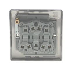 British General Nexus Metal 10AX 3-Gang 2-Way Light Switch Black Nickel -British General Shop 32248 A3