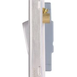 Schneider Electric Lisse Deco 10AX 1-Gang 2-Way Light Switch Brushed Stainless Steel With White Inserts -British General Shop 322FF A2