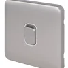 Schneider Electric Lisse Deco 10AX 1-Gang 2-Way Light Switch Brushed Stainless Steel With White Inserts 2 Schneider Electric Lisse Deco 10AX 1-Gang 2-Way Light Switch Brushed Stainless Steel With White Inserts -British General Shop 322FF P