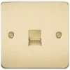 Knightsbridge FP7300BB Master Telephone Socket Brushed Brass