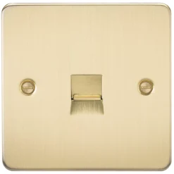 Knightsbridge FP7300BB Master Telephone Socket Brushed Brass