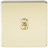 Knightsbridge SF1TOGPB 10AX 1-Gang 2-Way Light Switch Polished Brass 2 Knightsbridge SF1TOGPB 10AX 1-Gang 2-Way Light Switch Polished Brass -British General Shop 326TY P