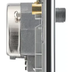 British General NEXUS METAL 2-Gang Triplex TV Socket Polished Chrome -British General Shop 327XF A3