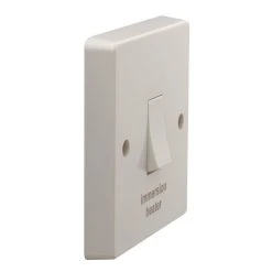 Crabtree Capital 20A 1-Gang DP Immersion Heater Switch White -British General Shop 3298J A2