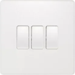 British General Evolve 20 A 16AX 3-Gang 2-Way Light Switch Pearlescent White With White Inserts 11 British General Evolve 20 A 16AX 3-Gang 2-Way Light Switch Pearlescent White With White Inserts -British General Shop 333PY A2