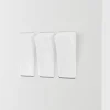 British General Evolve 20 A 16AX 3-Gang 2-Way Light Switch Pearlescent White With White Inserts -British General Shop 333PY P