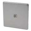 Varilight 1-Gang Coaxial TV Socket Slate Grey