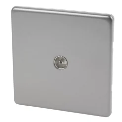 Varilight 1-Gang Coaxial TV Socket Slate Grey