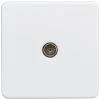 Knightsbridge SF0100MW 1-Gang Coaxial TV Socket Matt White