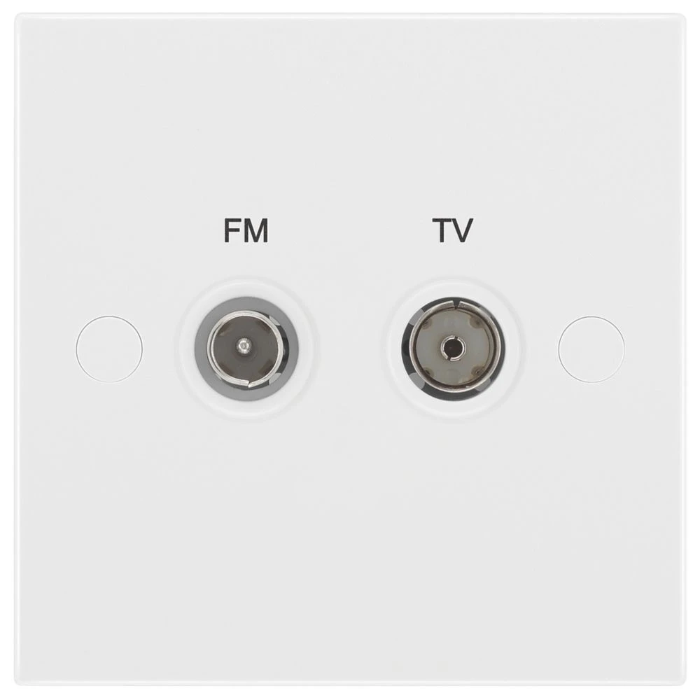 British General 900 Series 1-Gang Coaxial TV / FM Socket White 4 British General 900 Series 1-Gang Coaxial TV / FM Socket White - Image 2