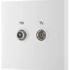 British General 900 Series 1-Gang Coaxial TV / FM Socket White 1 British General 900 Series 1-Gang Coaxial TV / FM Socket White -British General Shop 337XF P