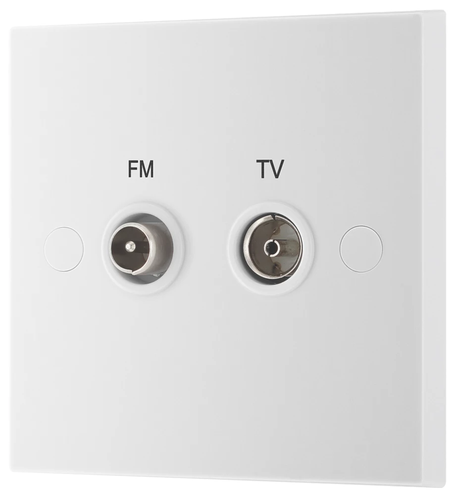British General 900 Series 1-Gang Coaxial TV / FM Socket White 3 British General 900 Series 1-Gang Coaxial TV / FM Socket White