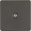 Knightsbridge SF0100SB 1-Gang Coaxial TV Socket Smoked Bronze 1 Knightsbridge SF0100SB 1-Gang Coaxial TV Socket Smoked Bronze -British General Shop 338TY P