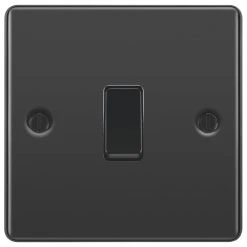 LAP 10AX 1-Gang Intermediate Switch Black Nickel With Black Inserts -British General Shop 34026 A2