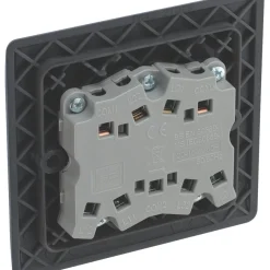 British General Part M 20A 16AX 3-Gang 2-Way Part M Light Switch Charcoal -British General Shop 340XF A2