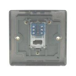 British General Nexus Metal Slave Telephone Socket Brushed Iridium -British General Shop 34381 A4