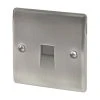 British General Nexus Metal Slave Telephone Socket Brushed Iridium