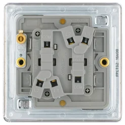 LAP 20A 16AX 2-Gang 2-Way Light Switch Polished Chrome -British General Shop 345KJ A3