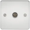 Knightsbridge FP0100PC 1-Gang Coaxial TV Socket Polished Chrome