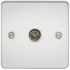 Knightsbridge FP0100PC 1-Gang Coaxial TV Socket Polished Chrome