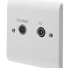 Crabtree Instinct 1-Gang Duplex Multimedia Socket White 1 Crabtree Instinct 1-Gang Duplex Multimedia Socket White -British General Shop 346HV P
