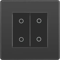 British General Evolve 2-Gang 2-Way LED Double Master Touch Trailing Edge Dimmer Switch Black With Black Inserts 11 British General Evolve 2-Gang 2-Way LED Double Master Touch Trailing Edge Dimmer Switch Black With Black Inserts -British General Shop 346PY A2