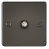 Knightsbridge FP0150GM 1-Gang F-Type Satellite Socket Gunmetal -British General Shop 346TY P