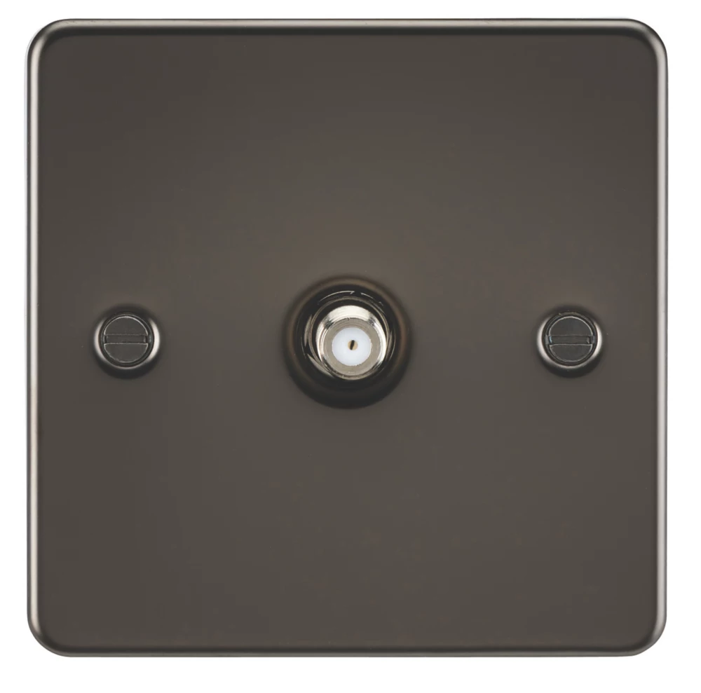 Knightsbridge FP0150GM 1-Gang F-Type Satellite Socket Gunmetal 3 Knightsbridge FP0150GM 1-Gang F-Type Satellite Socket Gunmetal