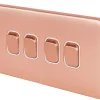 Schneider Electric Lisse Deco 10AX 4-Gang 2-Way Switch Copper With White Inserts 2 Schneider Electric Lisse Deco 10AX 4-Gang 2-Way Switch Copper With White Inserts -British General Shop 349HX P