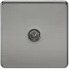 Knightsbridge SF0100BN 1-Gang Coaxial TV Socket Black Nickel -British General Shop 350TY P