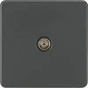 Knightsbridge SF0100AT 1-Gang Coaxial TV Socket Anthracite 2 Knightsbridge SF0100AT 1-Gang Coaxial TV Socket Anthracite -British General Shop 351TY P
