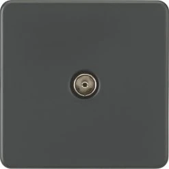 Knightsbridge SF0100AT 1-Gang Coaxial TV Socket Anthracite